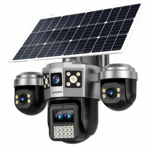 4 Kameralı 3 Motorize Kameralı 10x Optik Zoom 4G SIM Kartlı Solar Panelli 15MP AOV Sürekli Kayıt Akıllı Güvenlik Kamerası